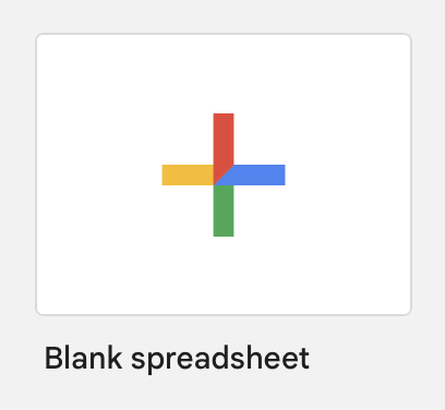 New blank Google Sheet ready for SheetLabel setup